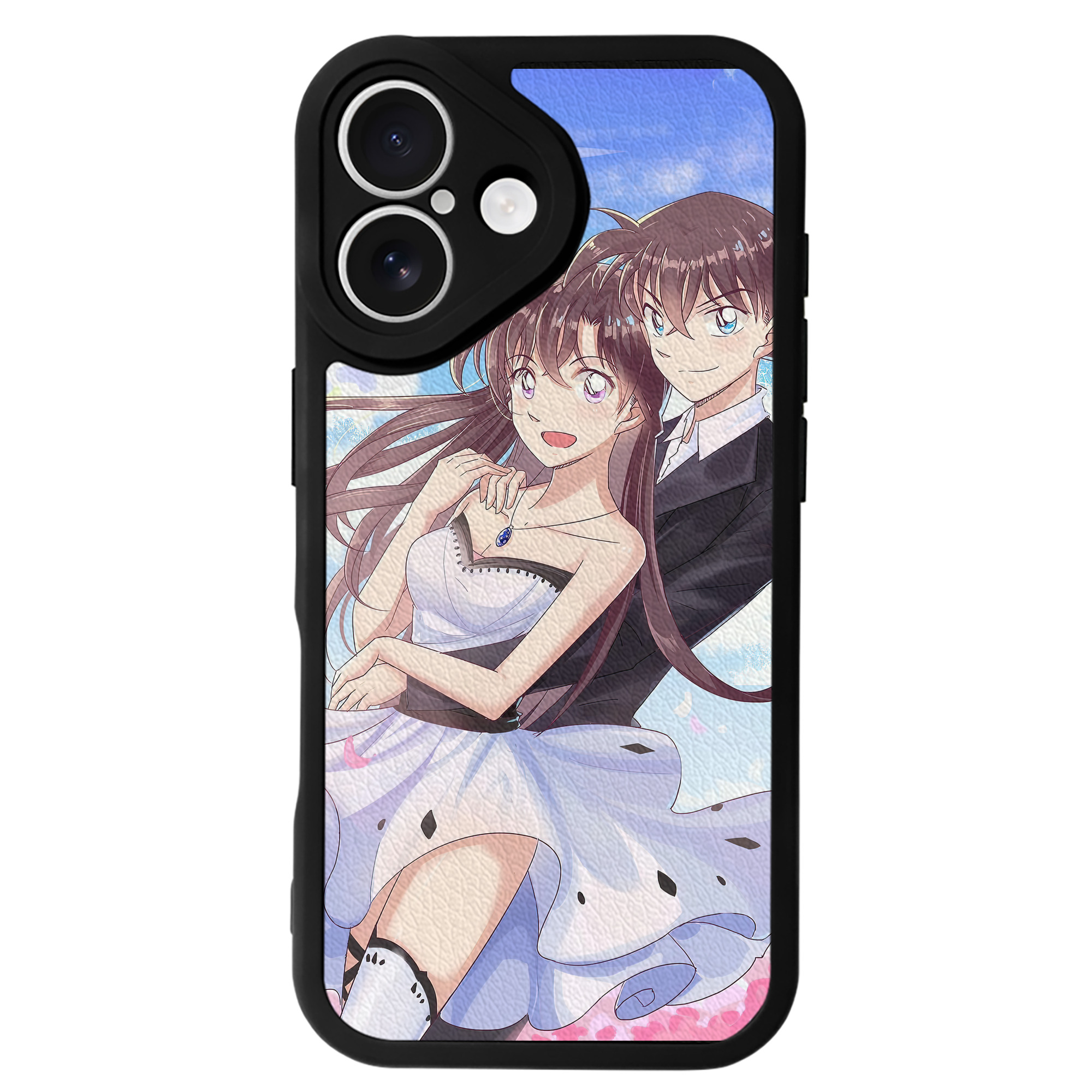 （画像用） 名探偵コナン Detective Conan 【iPhone 16シリーズ対応】シリコンスマホケース（レザー調） 材質：シリコン